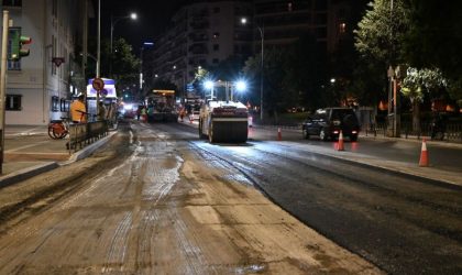 Νυχτερινή ασφαλτόστρωση στην οδό Τσιμισκή