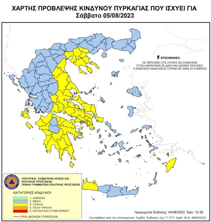 κίνδυνος πυρκαγιάς 
