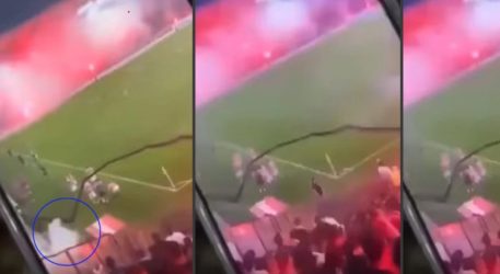 Η στιγμή που σκάει η κροτίδα στο ντέρμπι Ολυμπιακός-Παναθηναϊκός (ΒΙΝΤΕΟ)