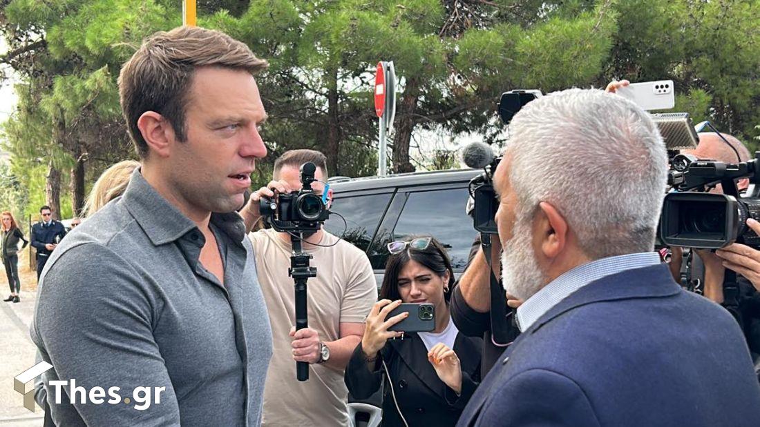 Στέφανος Κασσελάκης πρόεδρος ΣΥΡΙΖΑ επίσκεψη ΕΚΑΒ Θεσσαλονίκη