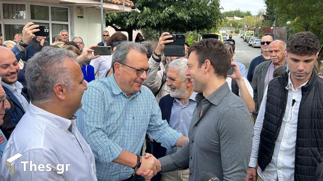 Στέφανος Κασσελάκης πρόεδρος ΣΥΡΙΖΑ επίσκεψη ΕΚΑΒ Θεσσαλονίκη