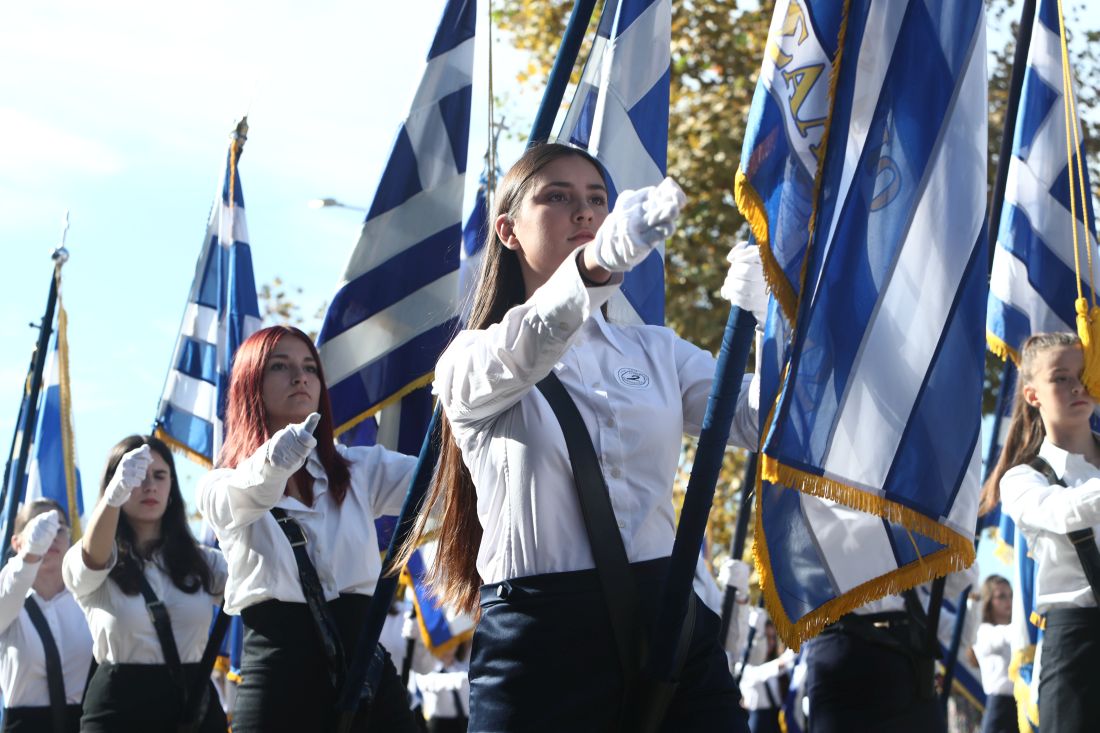 Στρατιωτική παρέλαση στην Θεσσαλονίκη για την Εθνική Επέτειο της 28ης Οκτωβρίου 1940. Σάββατο 28 Οκτωβρίου 2023