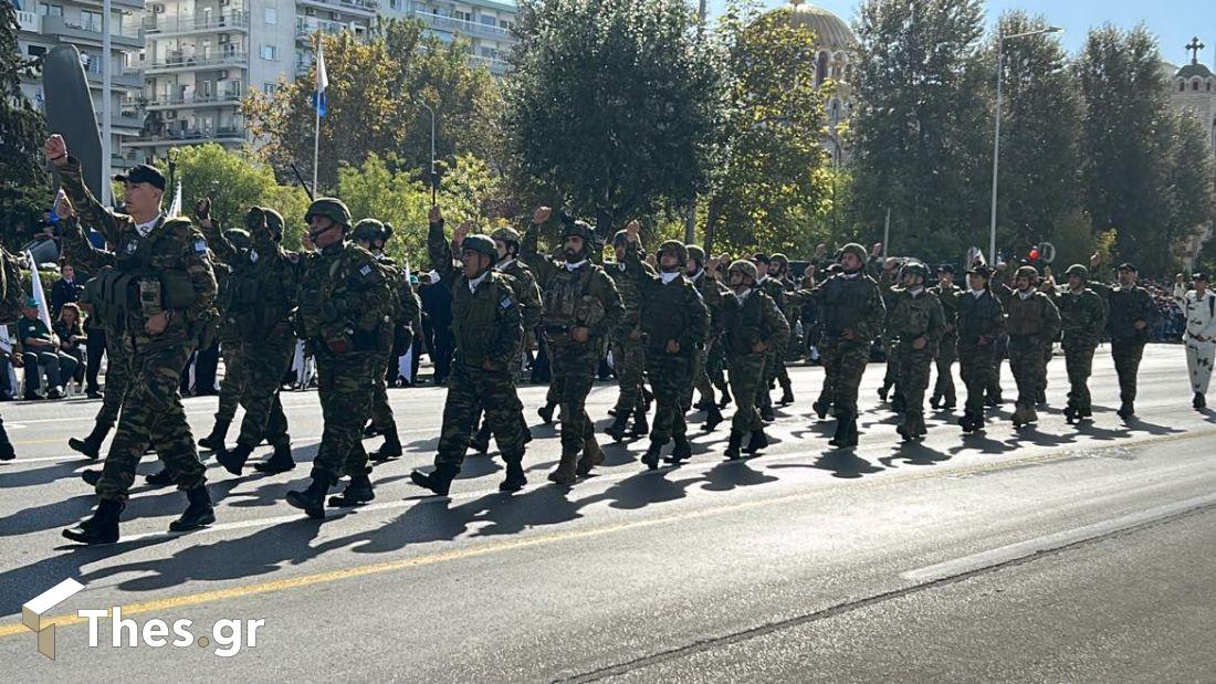Στρατιωτική παρέλαση στην Θεσσαλονίκη για την Εθνική Επέτειο της 28ης Οκτωβρίου 1940. Σάββατο 28 Οκτωβρίου 2023 καιρός