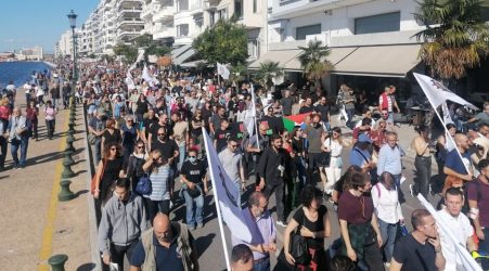 Θεσσαλονίκη: Μεγάλη πορεία αλληλεγγύης στον λαό της Παλαιστίνης (ΒΙΝΤΕΟ & ΦΩΤΟ)