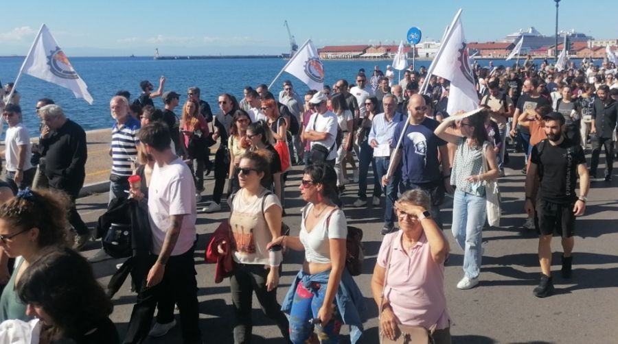 Θεσσαλονίκη: Μεγάλη πορεία αλληλεγγύης στον λαό της Παλαιστίνης