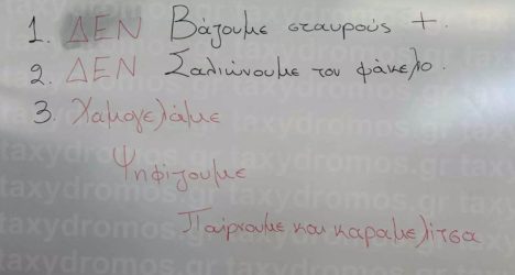 Αυτοδιοικητικές εκλογές: Viral οι οδηγίες σε εκλογικό κέντρο του Βόλου – «Παίρνουμε και καραμελίτσα»