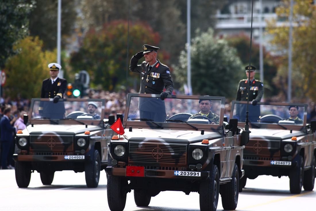 Στρατιωτική παρέλαση στην Θεσσαλονίκη για την Εθνική Επέτειο της 28ης Οκτωβρίου 1940. Σάββατο 28 Οκτωβρίου 2023