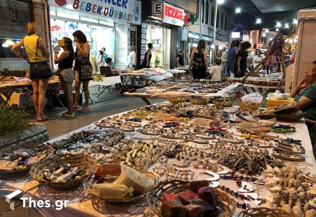 Αϊβαλί Τουρκία αγορά νύχτα