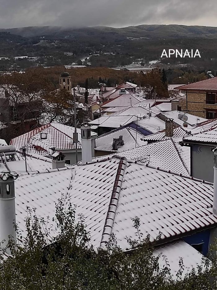 ορεινή Χαλκιδική χιόνι