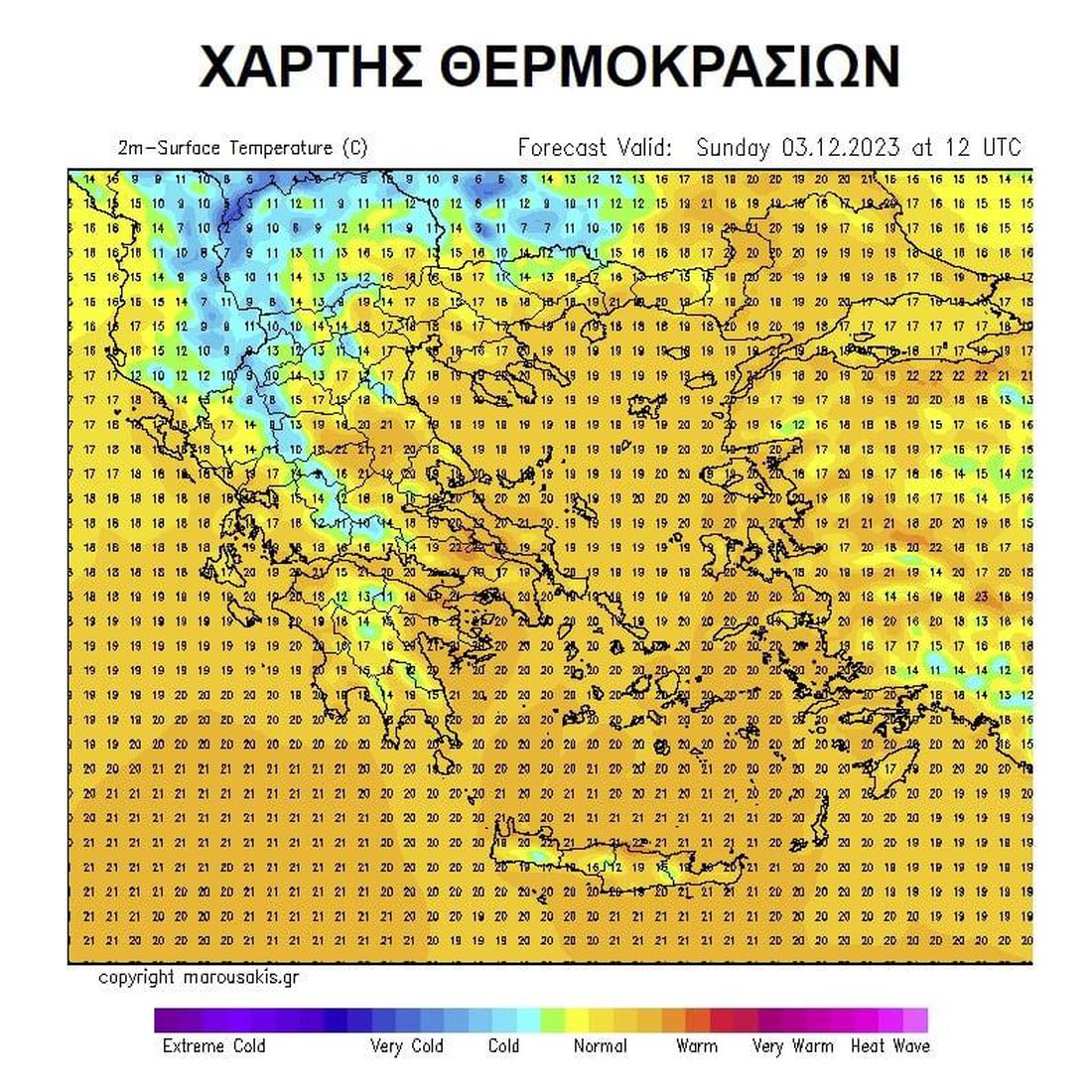 χάρτης καιρός