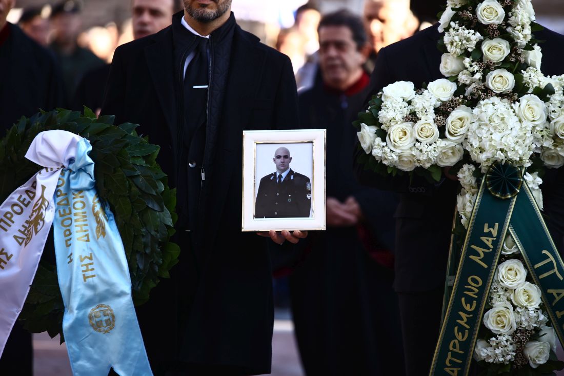 Θεσσαλονίκη κηδεία αστυνομικού Γιώργου Λυγγερίδη