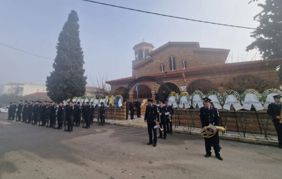 κηδεία αστυνομικού που δολοφονήθηκε από Νορβηγό στη Θεσσαλονίκη