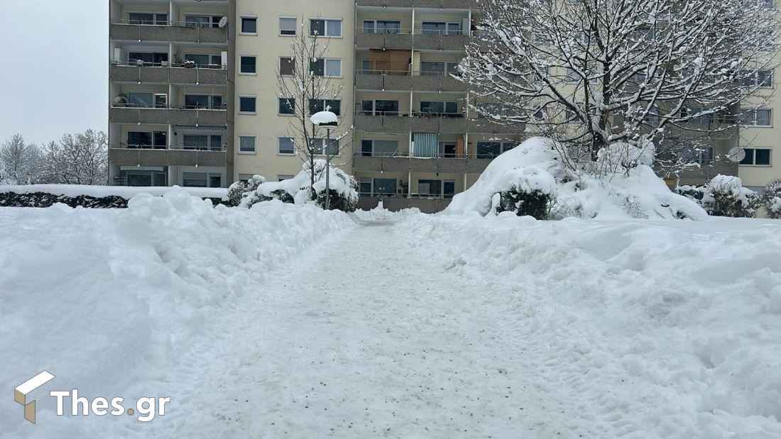 Μόναχο Γερμανία χιόνια δρόμοι