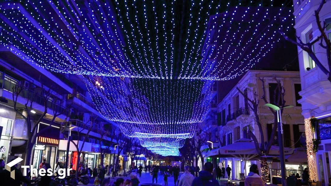 Χριστούγεννα στη Θεσσαλονίκη πεζόδρομος Αγίας Σοφίας Christmas Thessaloniki Pezodromos Agias Sofias