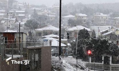 καιρός Θεσσαλονίκη χιόνια