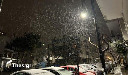 Τα χιόνια έφτασαν και στο κέντρο της Θεσσαλονίκης (ΒΙΝΤΕΟ & ΦΩΤΟ)