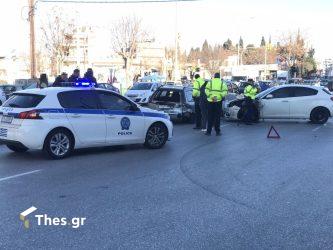 Τροχαίο με τρεις τραυματίες στην Θεσσαλονίκη