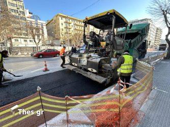 Θεσσαλονίκη Εγνατία εργασίες ασφαλτόστρωσης