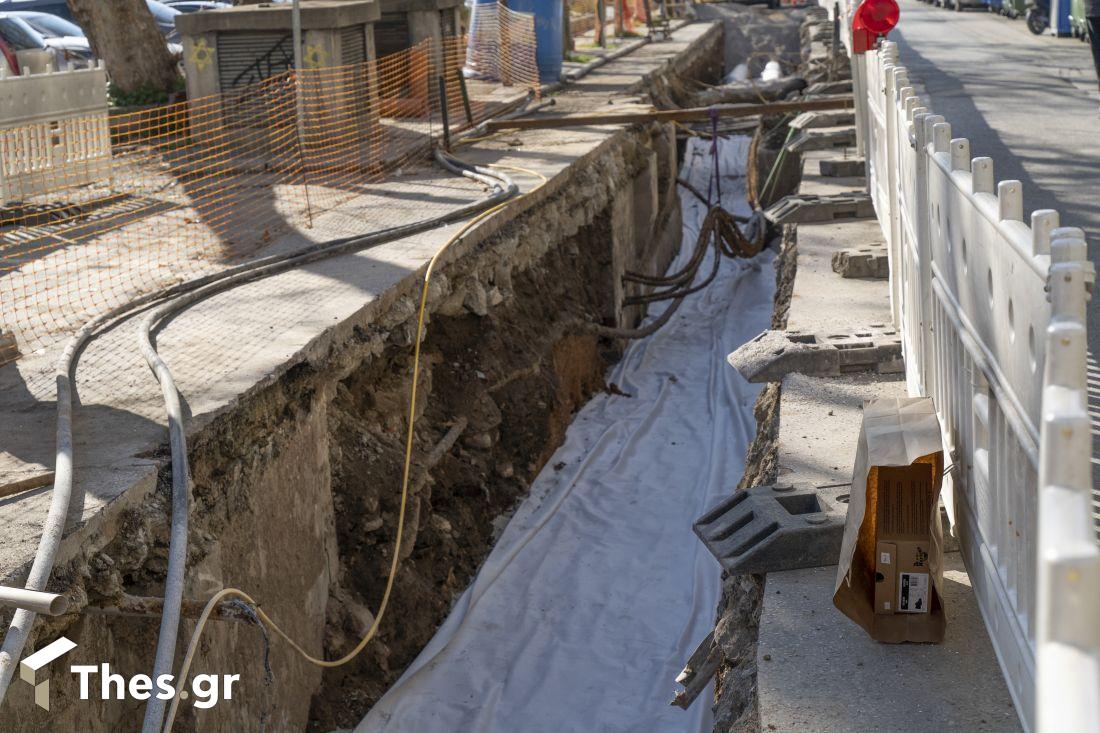 Ιωνος Δραγούμη έργα ΕΥΑΘ σωλήνες ύδρευσης Θεσσαλονίκη κέντρο