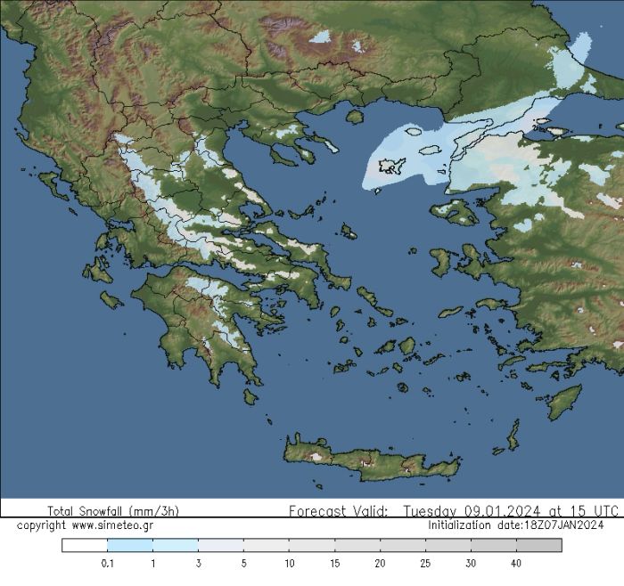 καιρός ψυχρή εισβολή Μαρουσάκης