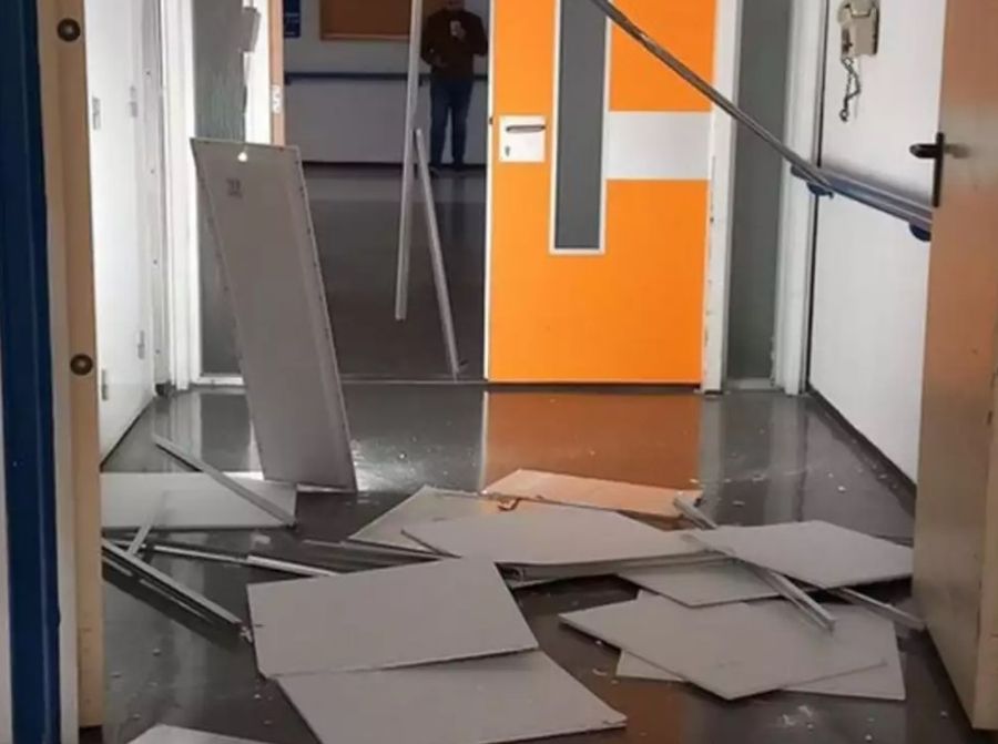 Κατέρρευσε τμήμα της οροφής στο νοσοκομείο του Ρίου
