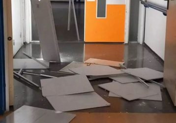 Κατέρρευσε τμήμα της οροφής στο νοσοκομείο του Ρίου – Ξεκόλλησαν και αλουμινένια στηρίγματα (ΦΩΤΟ)