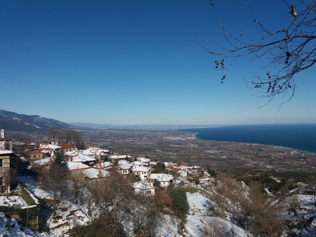 Παλαιός Παντελεήμονας Πιερία Μακεδονία χιόνι χιόνια