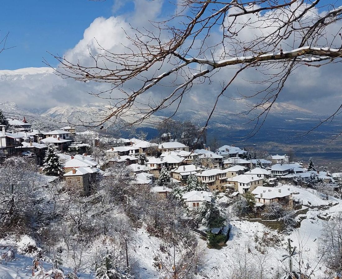 Παλαιός Παντελεήμονας Πιερία Μακεδονία χιόνι χιόνια