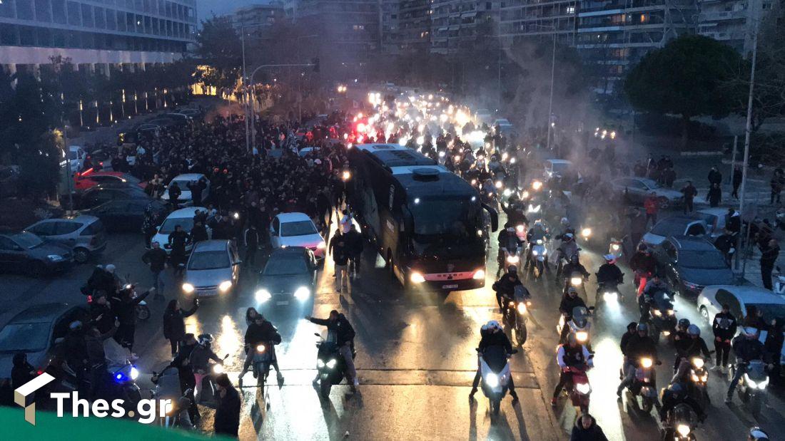 ΠΑΟΚ φίλαθλοι Μακεδονίας Παλλάς ΑΕΚ μοτοπορεία