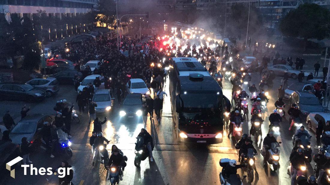 ΠΑΟΚ φίλαθλοι Μακεδονίας Παλλάς ΑΕΚ μοτοπορεία