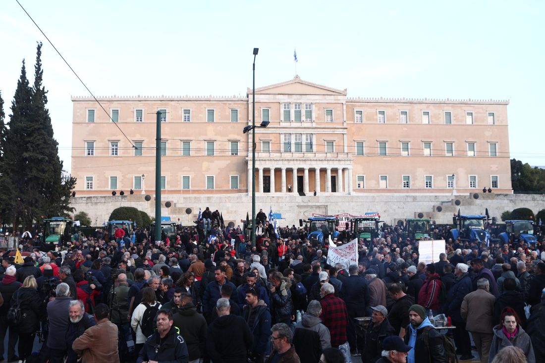 Αθήνα αγρότες τρακτέρ Σύνταγμα συλλαλητήριο 