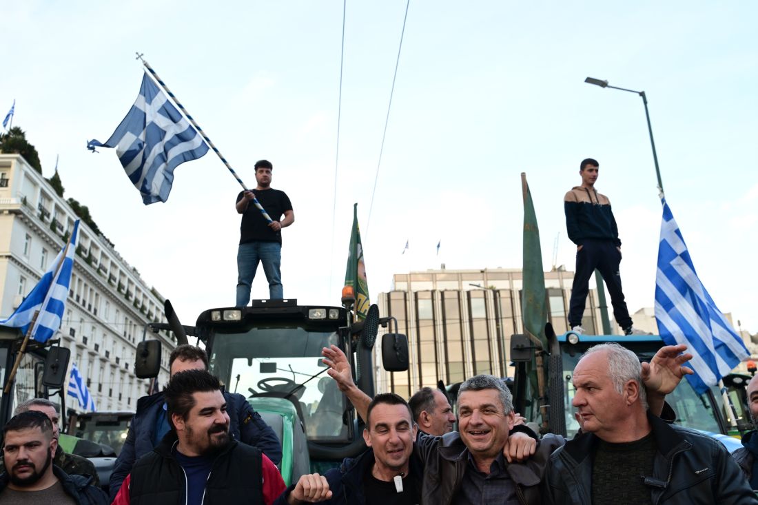 Αθήνα αγρότες τρακτέρ Σύνταγμα συλλαλητήριο