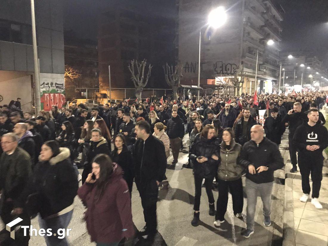 Θεσσαλονίκη πορεία για την τραγωδία στα Τέμπη