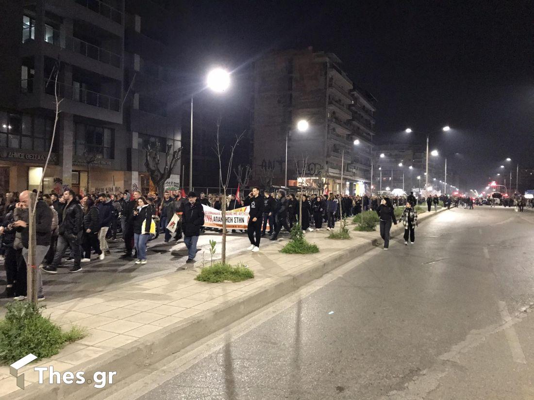 Θεσσαλονίκη πορεία για την τραγωδία στα Τέμπη