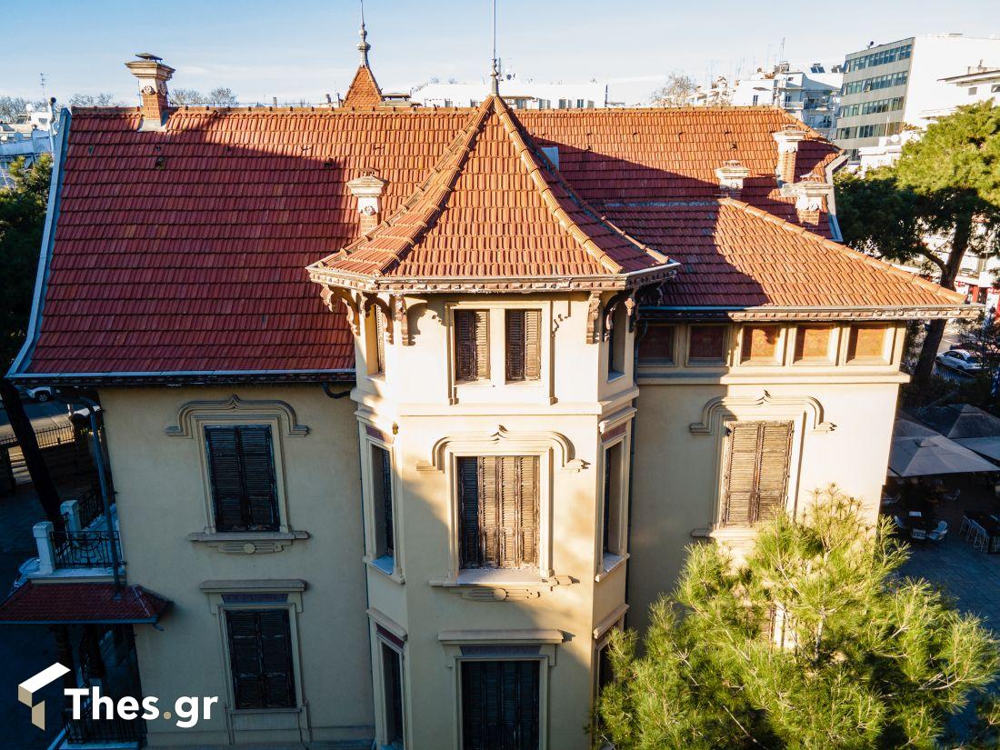 Κάζα Μπιάνκα Casa Bianca Δημοτική Πινακοθήκη Θεσσαλονίκη Λεωφόρος Βασιλίσσης Όλγας 182 και, Θεμιστοκλή Σοφούλη φωτογραφία με drone