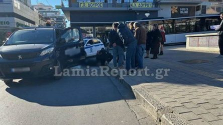 Λαμία: Κάμερες κατέγραψαν βανάκι να παρασύρει πεζό στο κέντρο της πόλης (ΒΙΝΤΕΟ & ΦΩΤΟ)