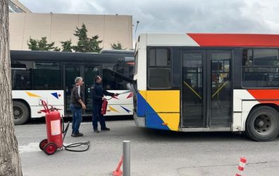ΟΑΣΘ λεωφορείο φωτιά
