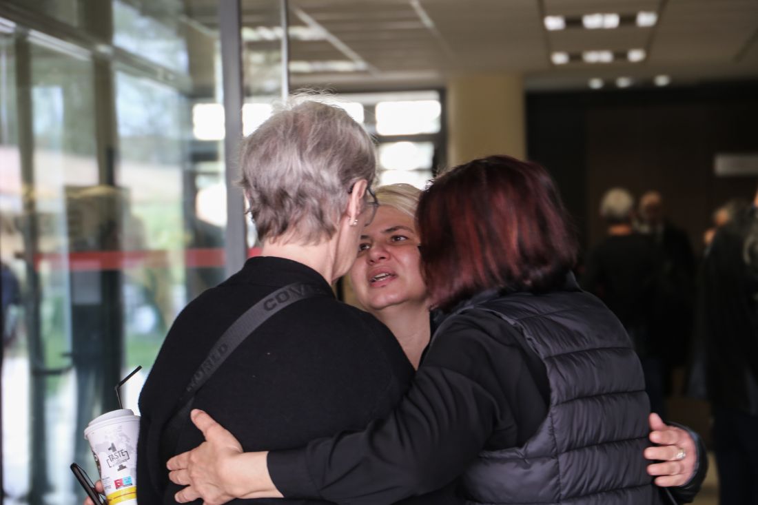 Συνάντηση στην Λάρισα, των οικογενειών των θυμάτων της σύγκρουσης των αμαξοστοιχιών στα Τέμπη όπου συζητήθηκαν οι εξελίξεις γύρω από την υπόθεση, Κυριακή 31 Μαρτίου 2024.