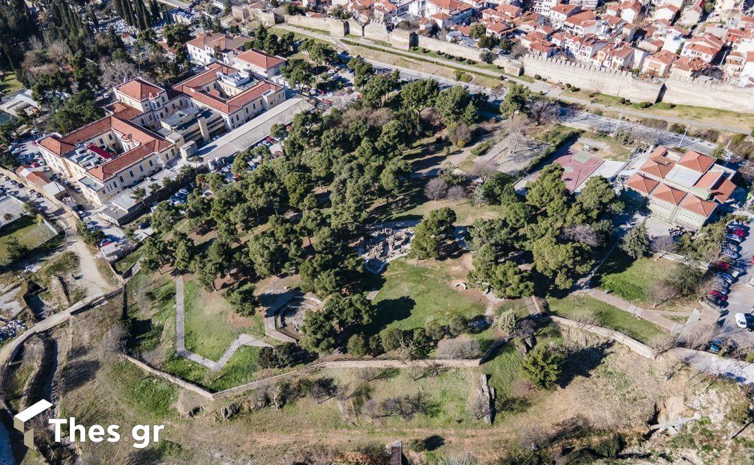 Πάρκο Κήποι του Πασά Θεσσαλονίκη Κήποι του Νοσοκομείου Θεσσαλονίκη drone
