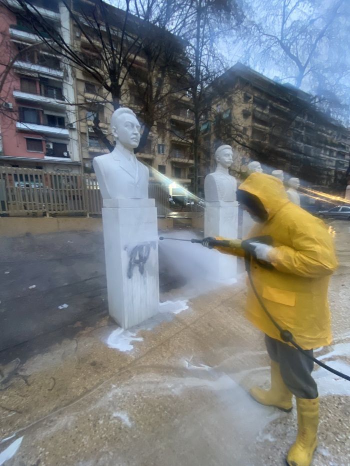 βανδαλισμός Μακεδονομάχοι Θεσσαλονίκη 