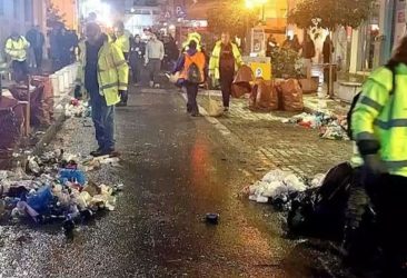 Θεσσαλονίκη: Πάνω από 10 τόνοι σκουπίδια μόνο στη Βασιλέως Ηρακλείου μετά το γλέντι της Τσικνοπέμπτης