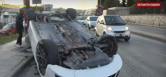 Τροχαίο στη δυτική Θεσσαλονίκη – Ανετράπη όχημα (ΒΙΝΤΕΟ)