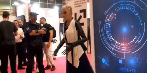 Το ρομπότ Sophia έπεσε στην έκθεση τεχνολογίας στην Θεσσαλονίκη (ΒΙΝΤΕΟ)