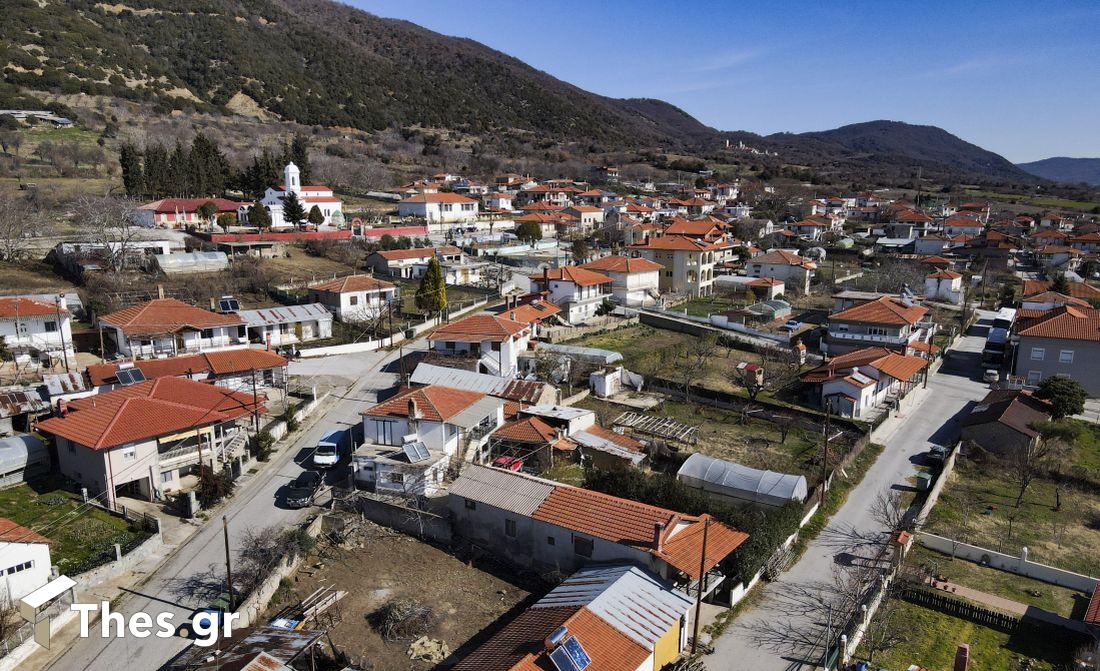 χωριό Αυγή Θεσσαλονίκη Νομός Θεσσαλονίκης Δήμος Λαγκαδά φωτογραφία από drone