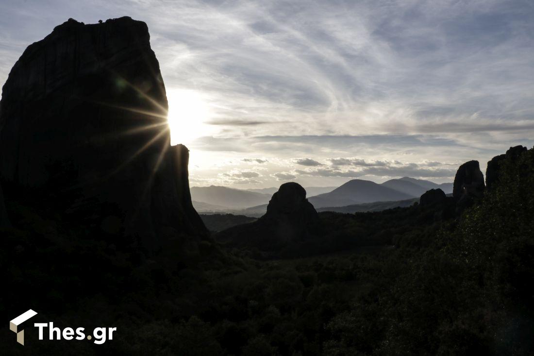 Μετέωρα ηλιοβασίλεμα θέα Meteora sunset