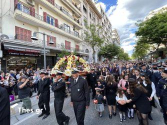 Περιφορά πρώτου Επιταφίου στη Θεσσαλονίκη Αγιος Μηνάς
