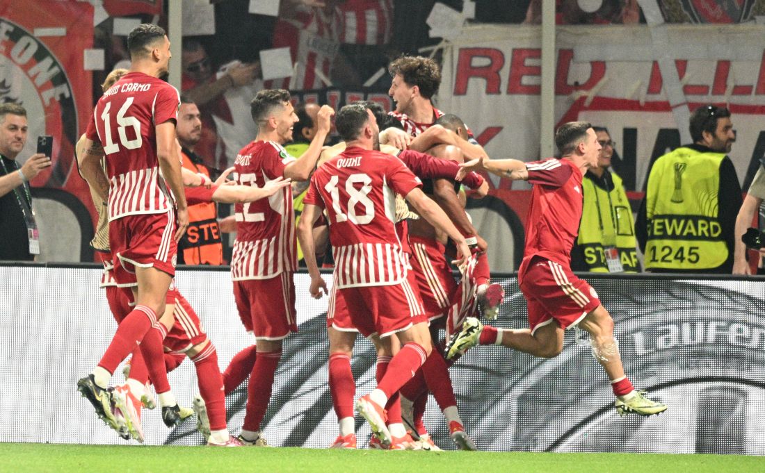CONFERENCE LEAGUE 2023-2024 / ΤΕΛΙΚΟΣ / ΟΣΦΠ - ΦΙΟΡΕΝΤΙΝΑ. (ΜΑΡΚΟΣ ΧΟΥΖΟΥΡΗΣ / EUROKINISSI)