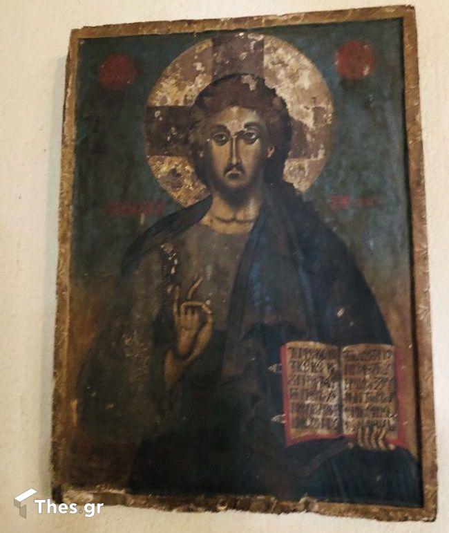 Εικόνα Χριστός ιστορικό κειμήλιο Ιμβρος Αγιοι Θεόδωροι