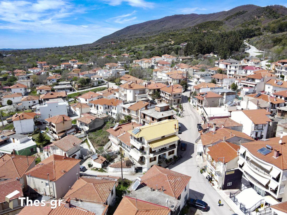 Σοχός χωριό κωμόπολη Νομός Θεσσαλονίκης Θεσσαλονίκη φωτογραφία με drone