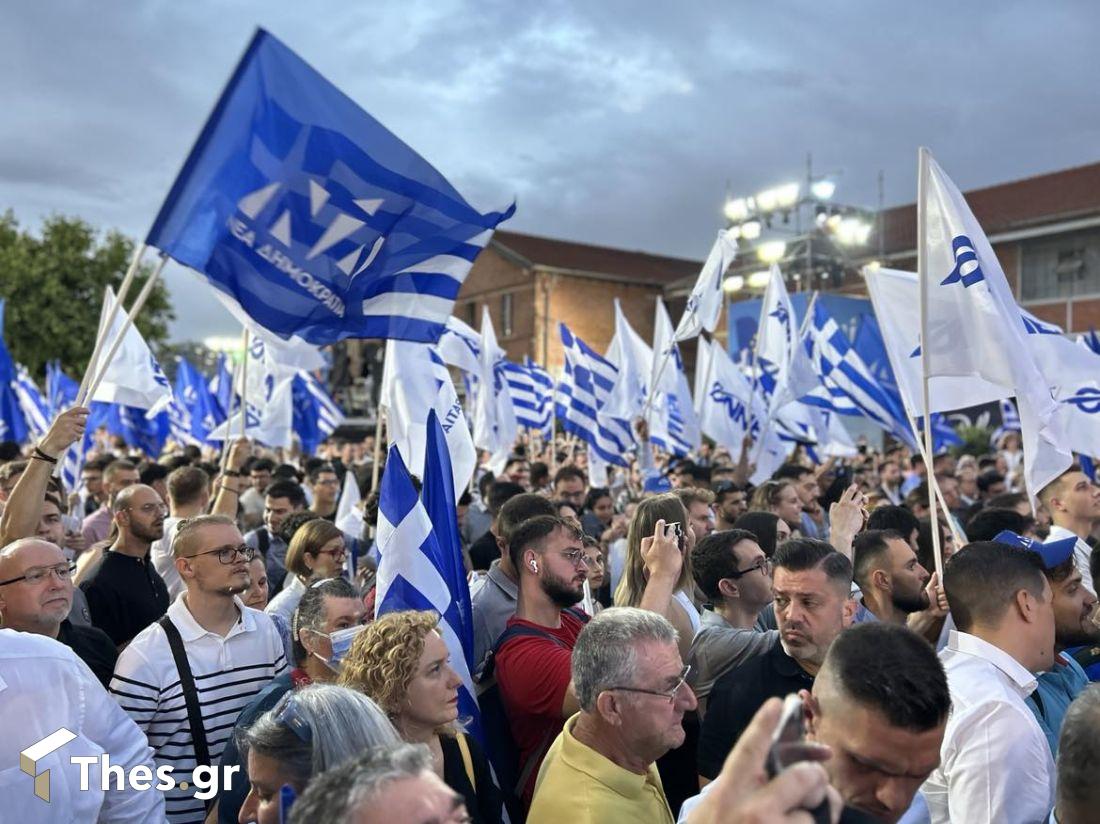 ομιλία Μητσοτάκη στο λιμάνι της Θεσσαλονίκης πριν τις Ευρωεκλογές
